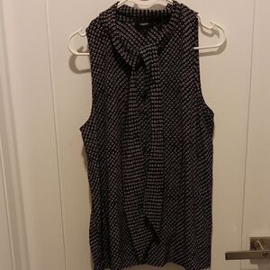 Trendy Black and White Geometric Women's Blouse